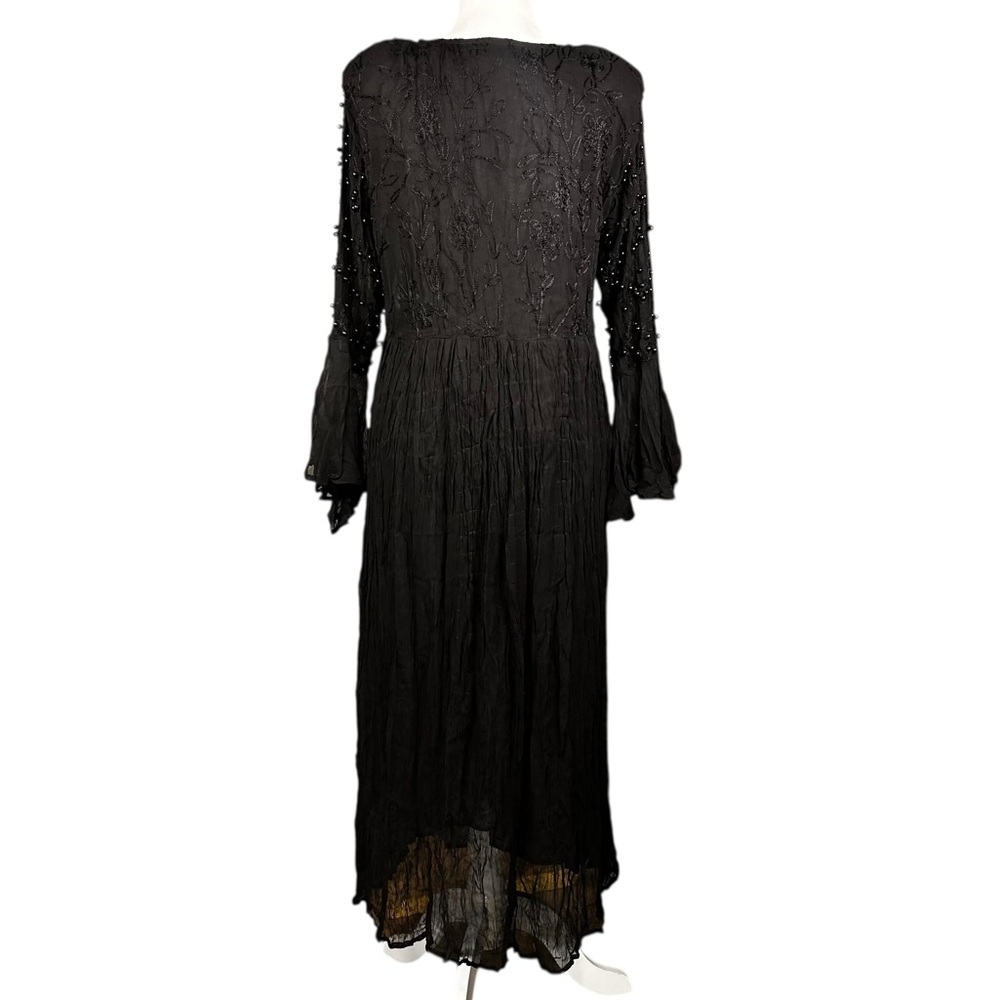 80's Jakelin Maxi Dress S FLAWS Witchy Whimsygoth Goth Fairy Grunge Thrashed - Picture 4 of 16